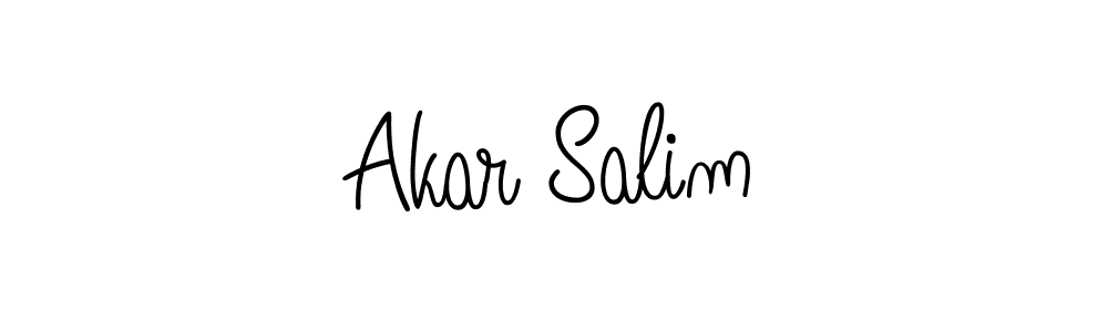 You should practise on your own different ways (Angelique-Rose-font-FFP) to write your name (Akar Salim) in signature. don't let someone else do it for you. Akar Salim signature style 5 images and pictures png