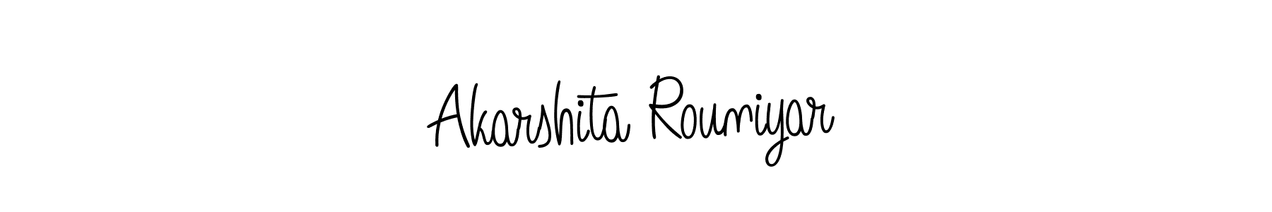 It looks lik you need a new signature style for name Akarshita Rouniyar. Design unique handwritten (Angelique-Rose-font-FFP) signature with our free signature maker in just a few clicks. Akarshita Rouniyar signature style 5 images and pictures png