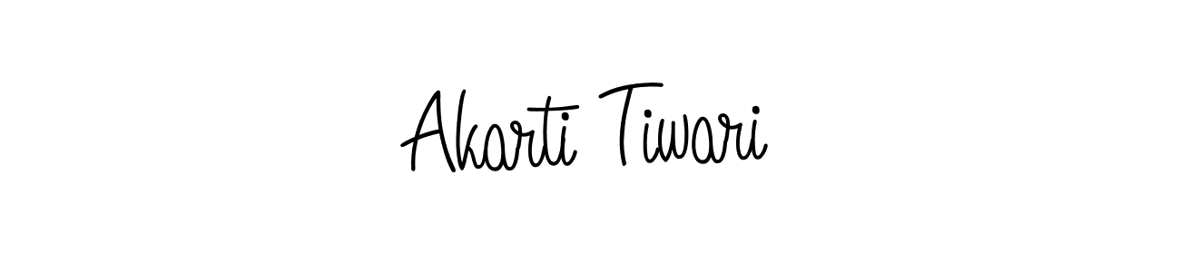 You should practise on your own different ways (Angelique-Rose-font-FFP) to write your name (Akarti Tiwari) in signature. don't let someone else do it for you. Akarti Tiwari signature style 5 images and pictures png