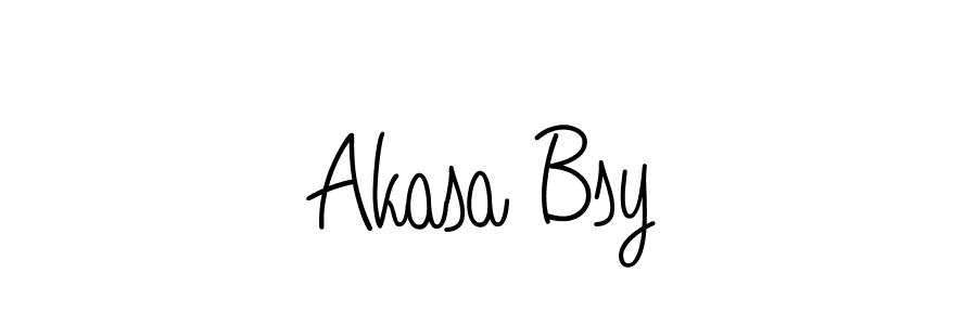 You should practise on your own different ways (Angelique-Rose-font-FFP) to write your name (Akasa Bsy) in signature. don't let someone else do it for you. Akasa Bsy signature style 5 images and pictures png