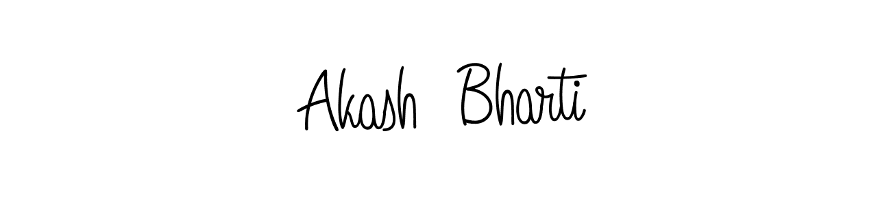 How to make Akash  Bharti name signature. Use Angelique-Rose-font-FFP style for creating short signs online. This is the latest handwritten sign. Akash  Bharti signature style 5 images and pictures png