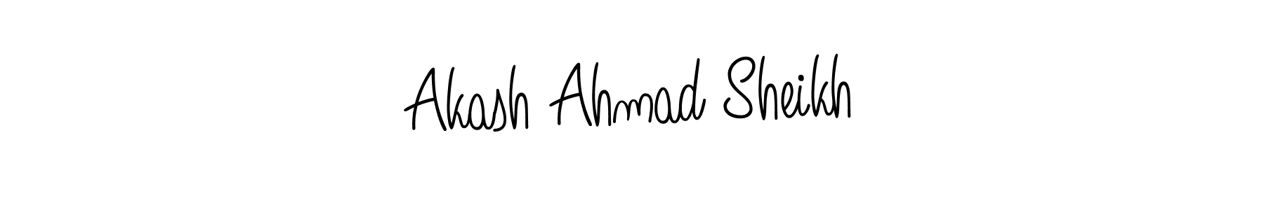 Make a beautiful signature design for name Akash Ahmad Sheikh. With this signature (Angelique-Rose-font-FFP) style, you can create a handwritten signature for free. Akash Ahmad Sheikh signature style 5 images and pictures png