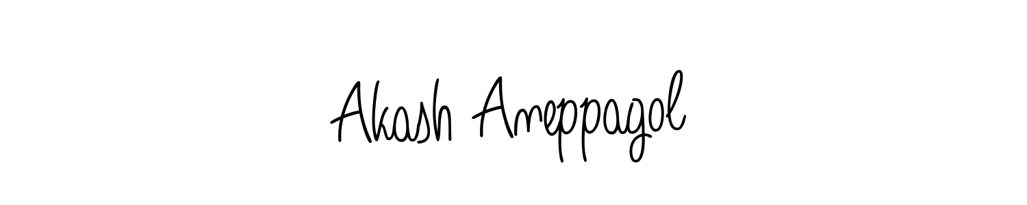 Make a beautiful signature design for name Akash Aneppagol. With this signature (Angelique-Rose-font-FFP) style, you can create a handwritten signature for free. Akash Aneppagol signature style 5 images and pictures png