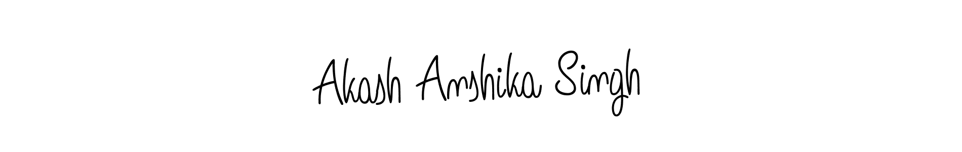 How to make Akash Anshika Singh signature? Angelique-Rose-font-FFP is a professional autograph style. Create handwritten signature for Akash Anshika Singh name. Akash Anshika Singh signature style 5 images and pictures png