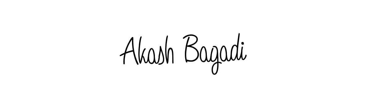 Make a beautiful signature design for name Akash Bagadi. With this signature (Angelique-Rose-font-FFP) style, you can create a handwritten signature for free. Akash Bagadi signature style 5 images and pictures png