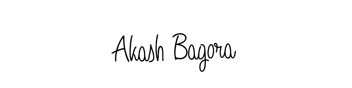 How to make Akash Bagora name signature. Use Angelique-Rose-font-FFP style for creating short signs online. This is the latest handwritten sign. Akash Bagora signature style 5 images and pictures png