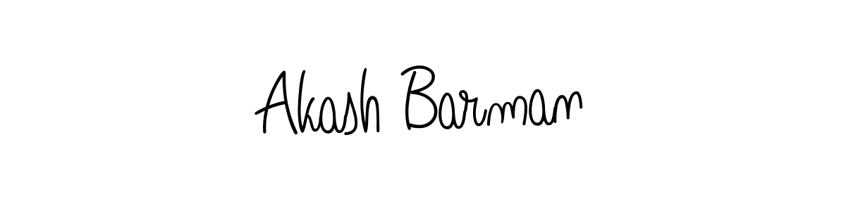 You should practise on your own different ways (Angelique-Rose-font-FFP) to write your name (Akash Barman) in signature. don't let someone else do it for you. Akash Barman signature style 5 images and pictures png