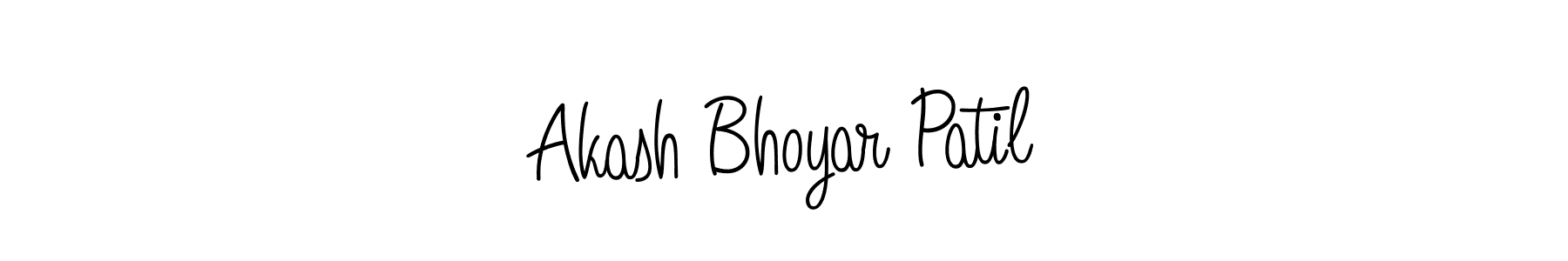 You should practise on your own different ways (Angelique-Rose-font-FFP) to write your name (Akash Bhoyar Patil) in signature. don't let someone else do it for you. Akash Bhoyar Patil signature style 5 images and pictures png