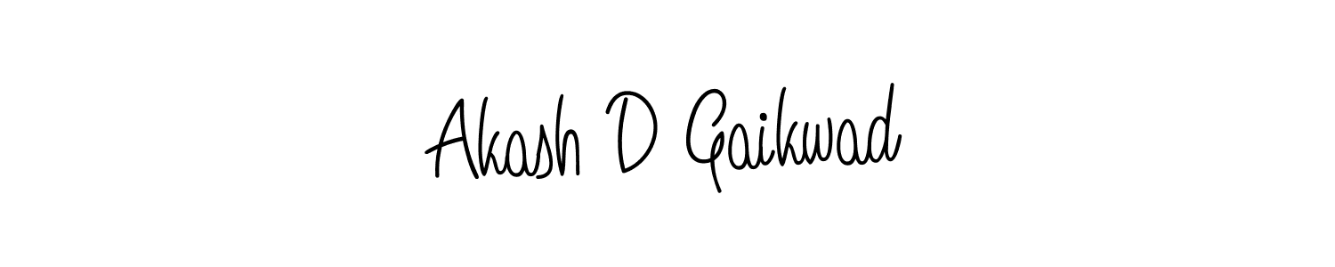 Akash D Gaikwad stylish signature style. Best Handwritten Sign (Angelique-Rose-font-FFP) for my name. Handwritten Signature Collection Ideas for my name Akash D Gaikwad. Akash D Gaikwad signature style 5 images and pictures png