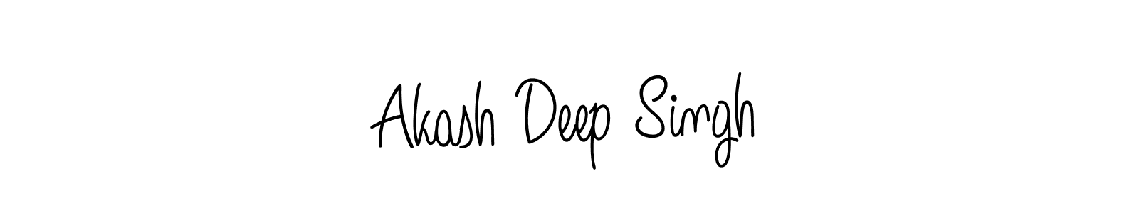 How to make Akash Deep Singh name signature. Use Angelique-Rose-font-FFP style for creating short signs online. This is the latest handwritten sign. Akash Deep Singh signature style 5 images and pictures png