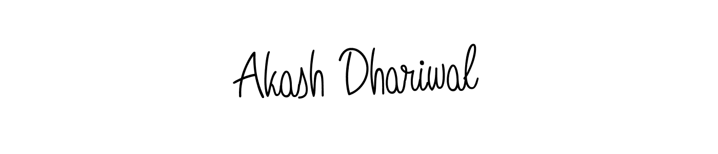 Make a beautiful signature design for name Akash Dhariwal. With this signature (Angelique-Rose-font-FFP) style, you can create a handwritten signature for free. Akash Dhariwal signature style 5 images and pictures png