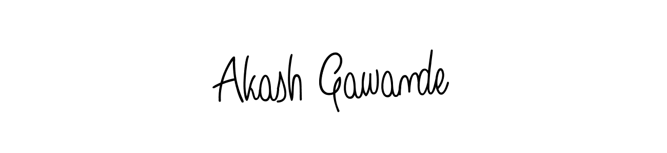 How to make Akash Gawande name signature. Use Angelique-Rose-font-FFP style for creating short signs online. This is the latest handwritten sign. Akash Gawande signature style 5 images and pictures png