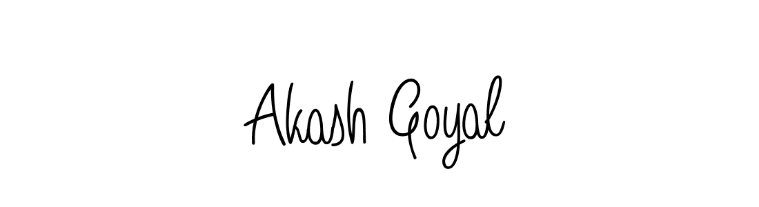 Use a signature maker to create a handwritten signature online. With this signature software, you can design (Angelique-Rose-font-FFP) your own signature for name Akash Goyal. Akash Goyal signature style 5 images and pictures png