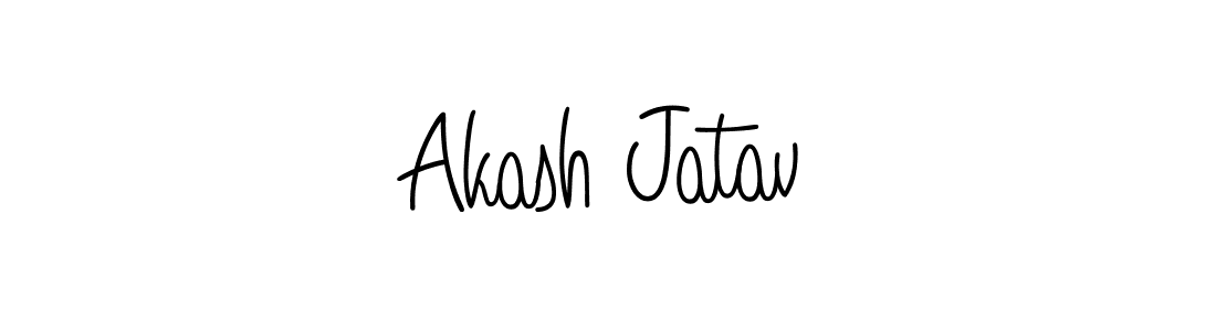 The best way (Angelique-Rose-font-FFP) to make a short signature is to pick only two or three words in your name. The name Akash Jatav include a total of six letters. For converting this name. Akash Jatav signature style 5 images and pictures png