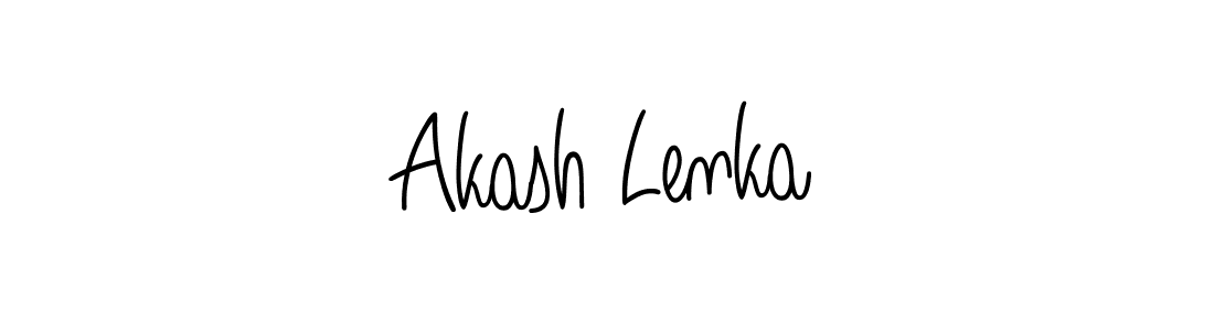 if you are searching for the best signature style for your name Akash Lenka. so please give up your signature search. here we have designed multiple signature styles  using Angelique-Rose-font-FFP. Akash Lenka signature style 5 images and pictures png