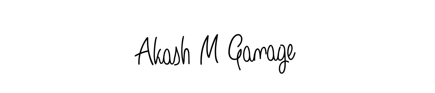 Create a beautiful signature design for name Akash M Ganage. With this signature (Angelique-Rose-font-FFP) fonts, you can make a handwritten signature for free. Akash M Ganage signature style 5 images and pictures png