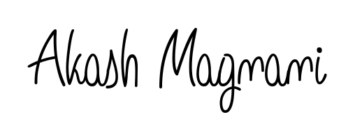 You should practise on your own different ways (Angelique-Rose-font-FFP) to write your name (Akash Magnani) in signature. Don't let someone else do it for you. Akash Magnani signature style 5 images and pictures png