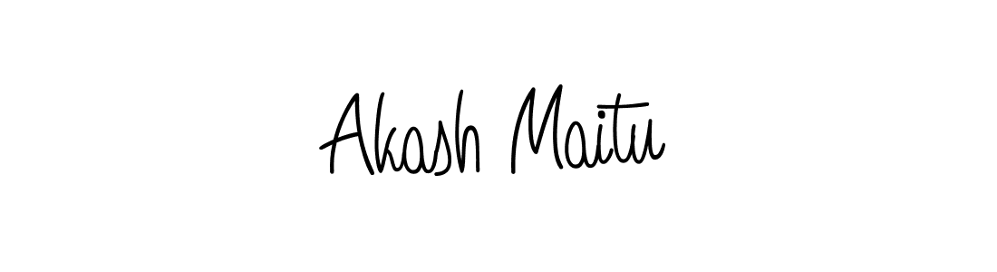 You should practise on your own different ways (Angelique-Rose-font-FFP) to write your name (Akash Maitu) in signature. don't let someone else do it for you. Akash Maitu signature style 5 images and pictures png