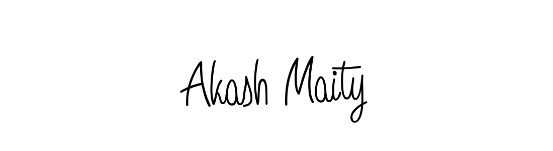 Use a signature maker to create a handwritten signature online. With this signature software, you can design (Angelique-Rose-font-FFP) your own signature for name Akash Maity. Akash Maity signature style 5 images and pictures png