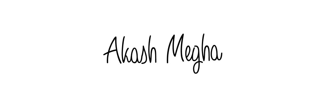 Make a beautiful signature design for name Akash Megha. With this signature (Angelique-Rose-font-FFP) style, you can create a handwritten signature for free. Akash Megha signature style 5 images and pictures png