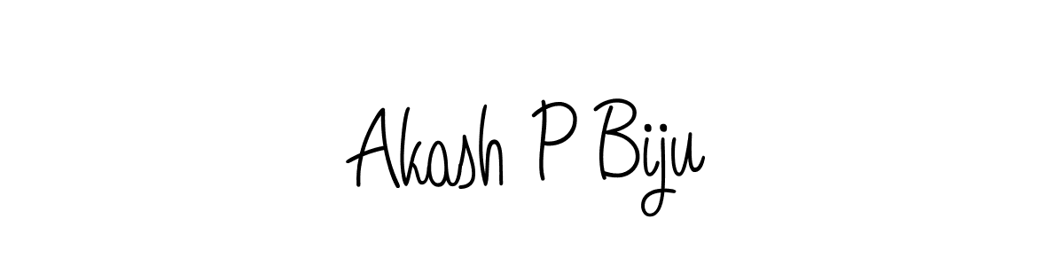Design your own signature with our free online signature maker. With this signature software, you can create a handwritten (Angelique-Rose-font-FFP) signature for name Akash P Biju. Akash P Biju signature style 5 images and pictures png