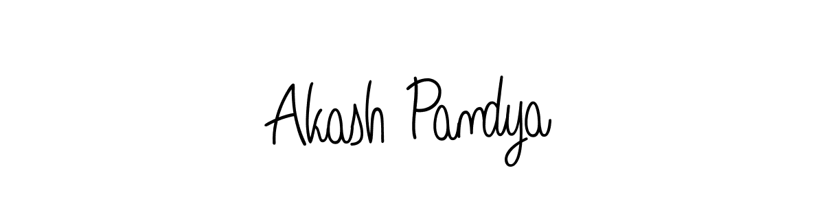 Make a beautiful signature design for name Akash Pandya. With this signature (Angelique-Rose-font-FFP) style, you can create a handwritten signature for free. Akash Pandya signature style 5 images and pictures png