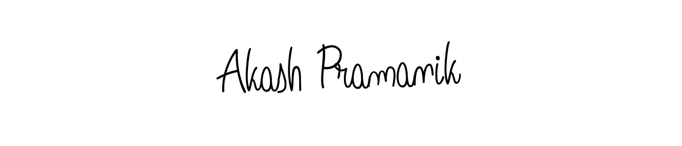 Use a signature maker to create a handwritten signature online. With this signature software, you can design (Angelique-Rose-font-FFP) your own signature for name Akash Pramanik. Akash Pramanik signature style 5 images and pictures png