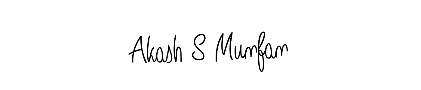 Akash S Munfan stylish signature style. Best Handwritten Sign (Angelique-Rose-font-FFP) for my name. Handwritten Signature Collection Ideas for my name Akash S Munfan. Akash S Munfan signature style 5 images and pictures png