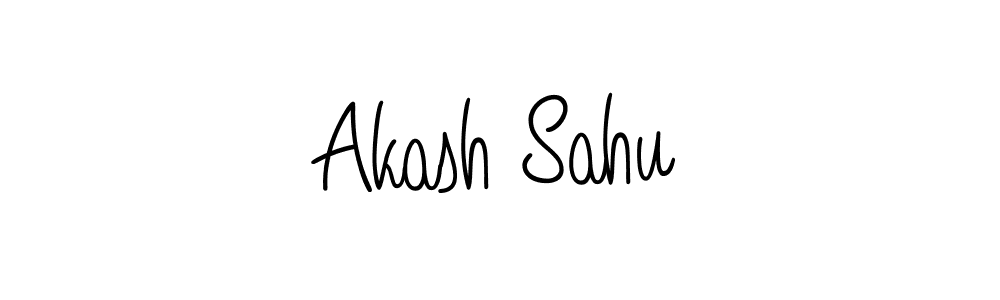 Use a signature maker to create a handwritten signature online. With this signature software, you can design (Angelique-Rose-font-FFP) your own signature for name Akash Sahu. Akash Sahu signature style 5 images and pictures png