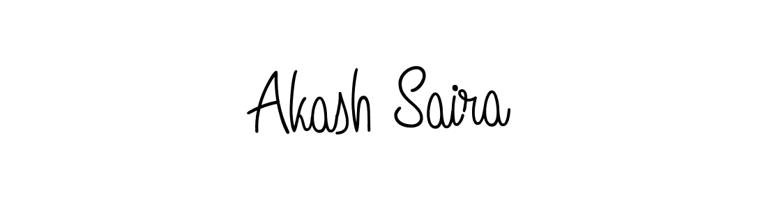 Akash Saira stylish signature style. Best Handwritten Sign (Angelique-Rose-font-FFP) for my name. Handwritten Signature Collection Ideas for my name Akash Saira. Akash Saira signature style 5 images and pictures png