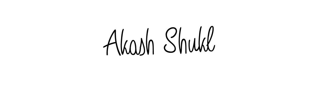 The best way (Angelique-Rose-font-FFP) to make a short signature is to pick only two or three words in your name. The name Akash Shukl include a total of six letters. For converting this name. Akash Shukl signature style 5 images and pictures png