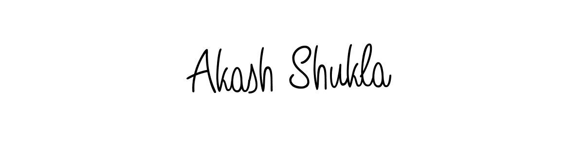 The best way (Angelique-Rose-font-FFP) to make a short signature is to pick only two or three words in your name. The name Akash Shukla include a total of six letters. For converting this name. Akash Shukla signature style 5 images and pictures png