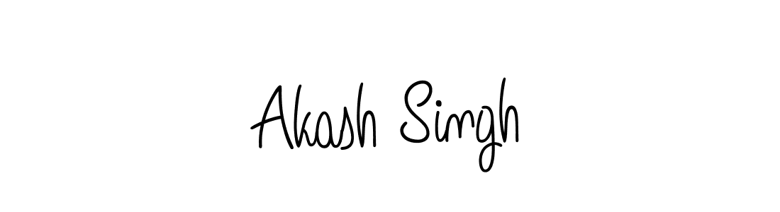 Use a signature maker to create a handwritten signature online. With this signature software, you can design (Angelique-Rose-font-FFP) your own signature for name Akash Singh. Akash Singh signature style 5 images and pictures png