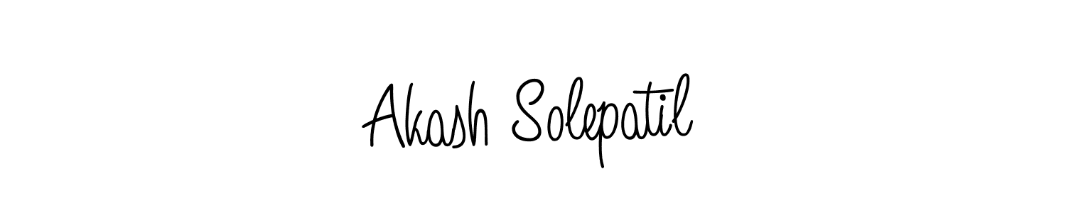 Design your own signature with our free online signature maker. With this signature software, you can create a handwritten (Angelique-Rose-font-FFP) signature for name Akash Solepatil. Akash Solepatil signature style 5 images and pictures png