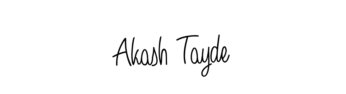How to make Akash Tayde name signature. Use Angelique-Rose-font-FFP style for creating short signs online. This is the latest handwritten sign. Akash Tayde signature style 5 images and pictures png