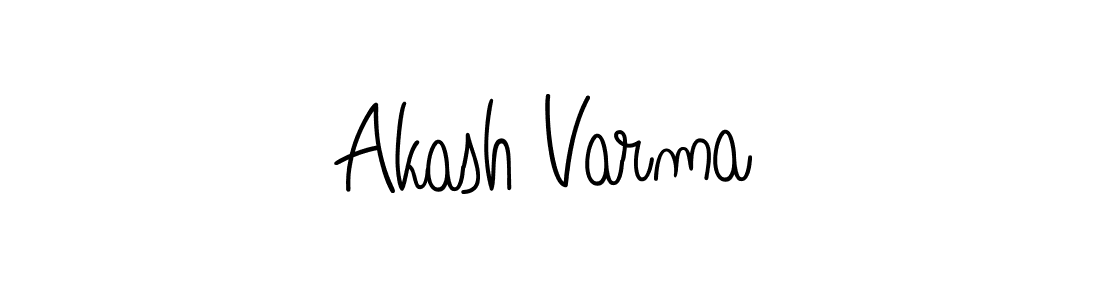 Use a signature maker to create a handwritten signature online. With this signature software, you can design (Angelique-Rose-font-FFP) your own signature for name Akash Varma. Akash Varma signature style 5 images and pictures png