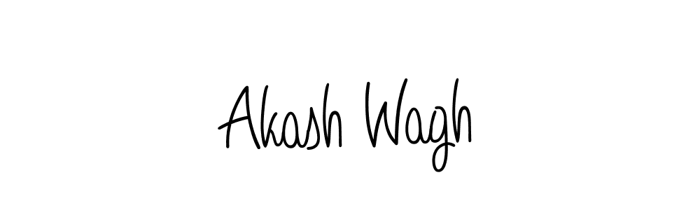 Use a signature maker to create a handwritten signature online. With this signature software, you can design (Angelique-Rose-font-FFP) your own signature for name Akash Wagh. Akash Wagh signature style 5 images and pictures png