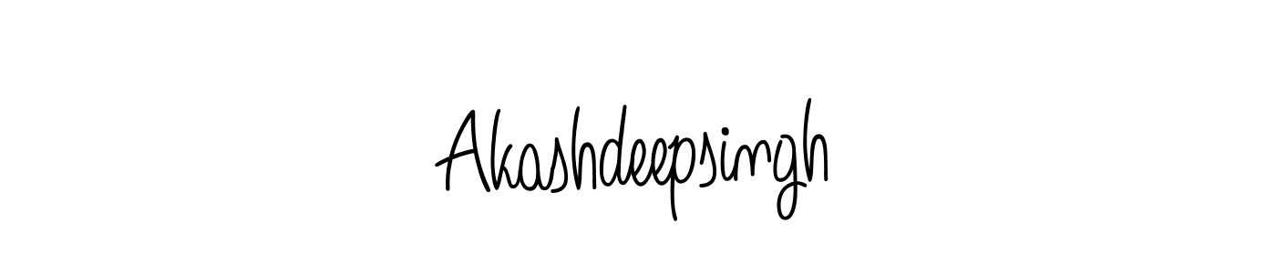 Make a beautiful signature design for name Akashdeepsingh. With this signature (Angelique-Rose-font-FFP) style, you can create a handwritten signature for free. Akashdeepsingh signature style 5 images and pictures png