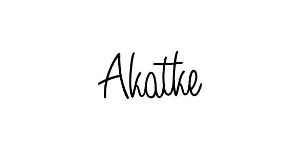 Design your own signature with our free online signature maker. With this signature software, you can create a handwritten (Angelique-Rose-font-FFP) signature for name Akatke. Akatke signature style 5 images and pictures png