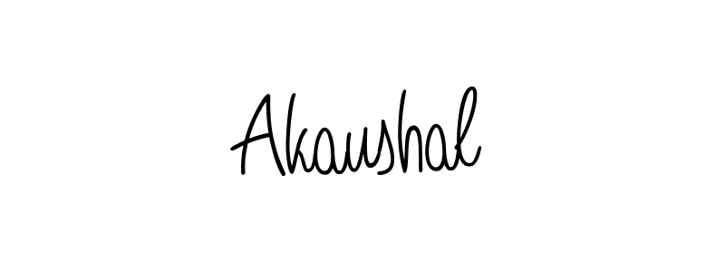 Make a beautiful signature design for name Akaushal. With this signature (Angelique-Rose-font-FFP) style, you can create a handwritten signature for free. Akaushal signature style 5 images and pictures png