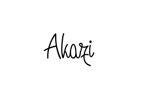The best way (Angelique-Rose-font-FFP) to make a short signature is to pick only two or three words in your name. The name Akazi include a total of six letters. For converting this name. Akazi signature style 5 images and pictures png