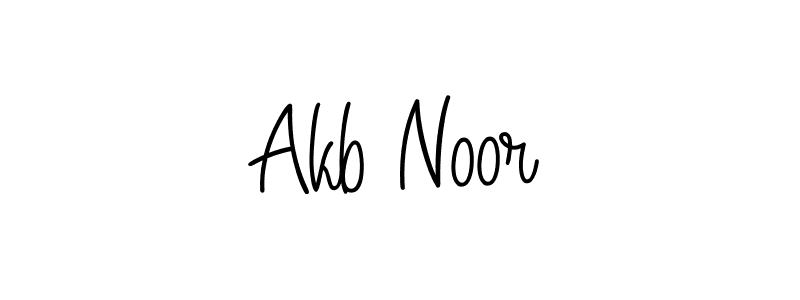 Akb Noor stylish signature style. Best Handwritten Sign (Angelique-Rose-font-FFP) for my name. Handwritten Signature Collection Ideas for my name Akb Noor. Akb Noor signature style 5 images and pictures png