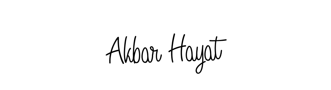 Make a beautiful signature design for name Akbar Hayat. With this signature (Angelique-Rose-font-FFP) style, you can create a handwritten signature for free. Akbar Hayat signature style 5 images and pictures png