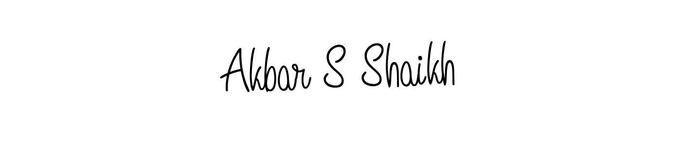 if you are searching for the best signature style for your name Akbar S Shaikh. so please give up your signature search. here we have designed multiple signature styles  using Angelique-Rose-font-FFP. Akbar S Shaikh signature style 5 images and pictures png