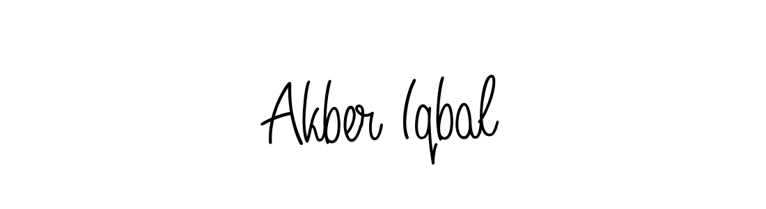 How to make Akber Iqbal name signature. Use Angelique-Rose-font-FFP style for creating short signs online. This is the latest handwritten sign. Akber Iqbal signature style 5 images and pictures png