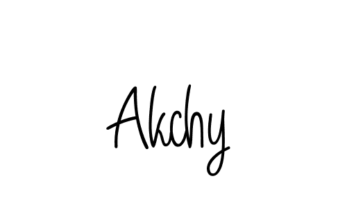 The best way (Angelique-Rose-font-FFP) to make a short signature is to pick only two or three words in your name. The name Akchy include a total of six letters. For converting this name. Akchy signature style 5 images and pictures png