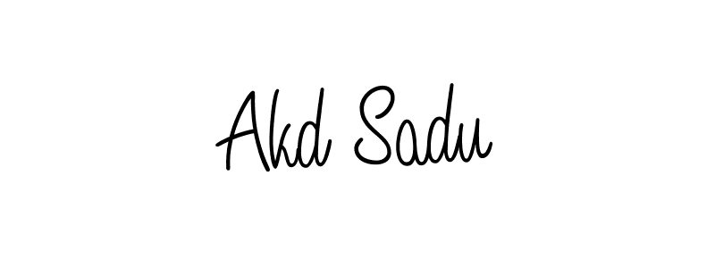 How to make Akd Sadu name signature. Use Angelique-Rose-font-FFP style for creating short signs online. This is the latest handwritten sign. Akd Sadu signature style 5 images and pictures png