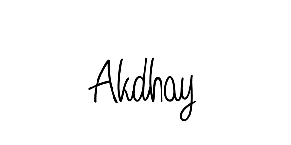 How to make Akdhay name signature. Use Angelique-Rose-font-FFP style for creating short signs online. This is the latest handwritten sign. Akdhay signature style 5 images and pictures png