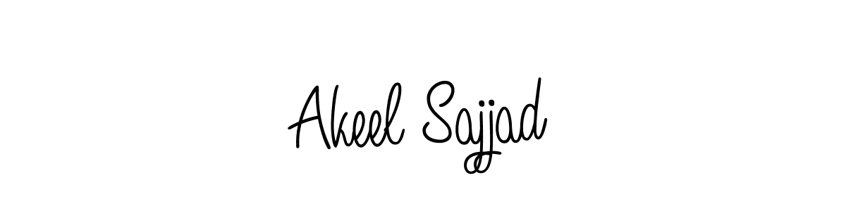 How to make Akeel Sajjad name signature. Use Angelique-Rose-font-FFP style for creating short signs online. This is the latest handwritten sign. Akeel Sajjad signature style 5 images and pictures png