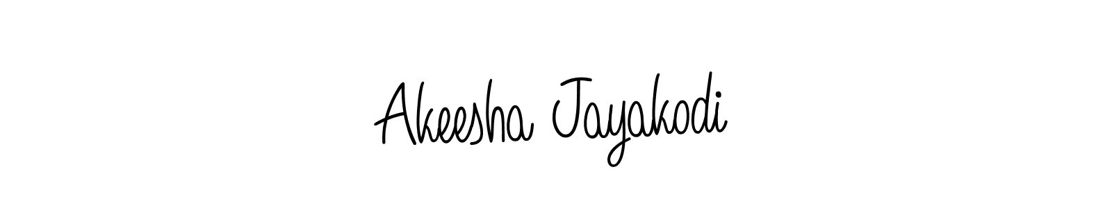 Use a signature maker to create a handwritten signature online. With this signature software, you can design (Angelique-Rose-font-FFP) your own signature for name Akeesha Jayakodi. Akeesha Jayakodi signature style 5 images and pictures png